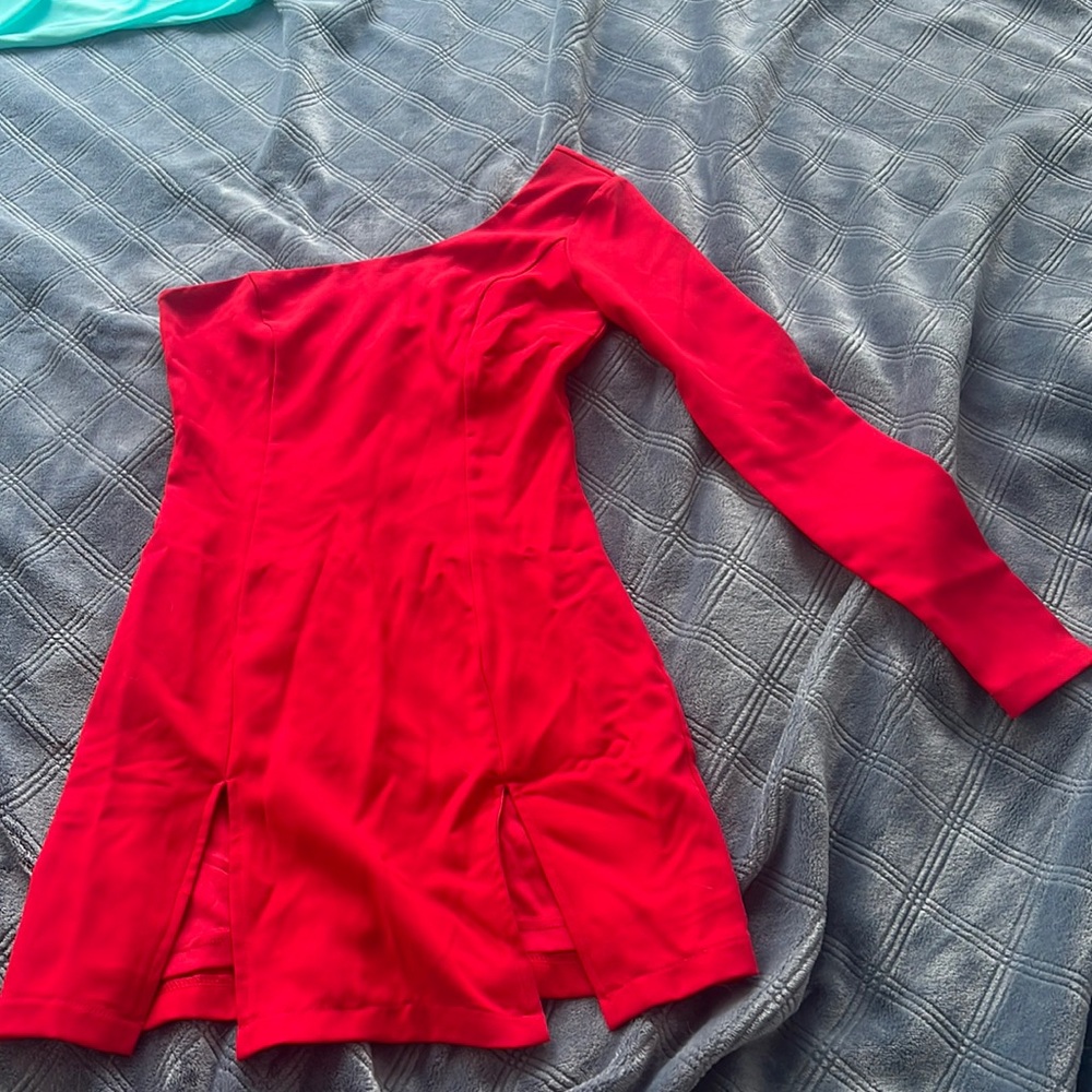 Súperdown one shoulder red dress